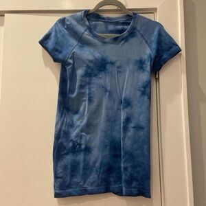 Blue Tie-Dye Short Sleeve Shirt